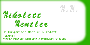 nikolett mentler business card